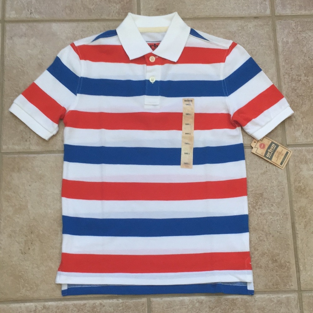 urban pipeline Boys Striped Short Sleeve Polo Shirt